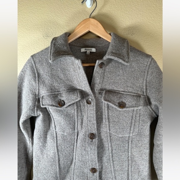 Madewell Boiled Wool Bridgman Sweater-Jacket - Picture 9 of 12